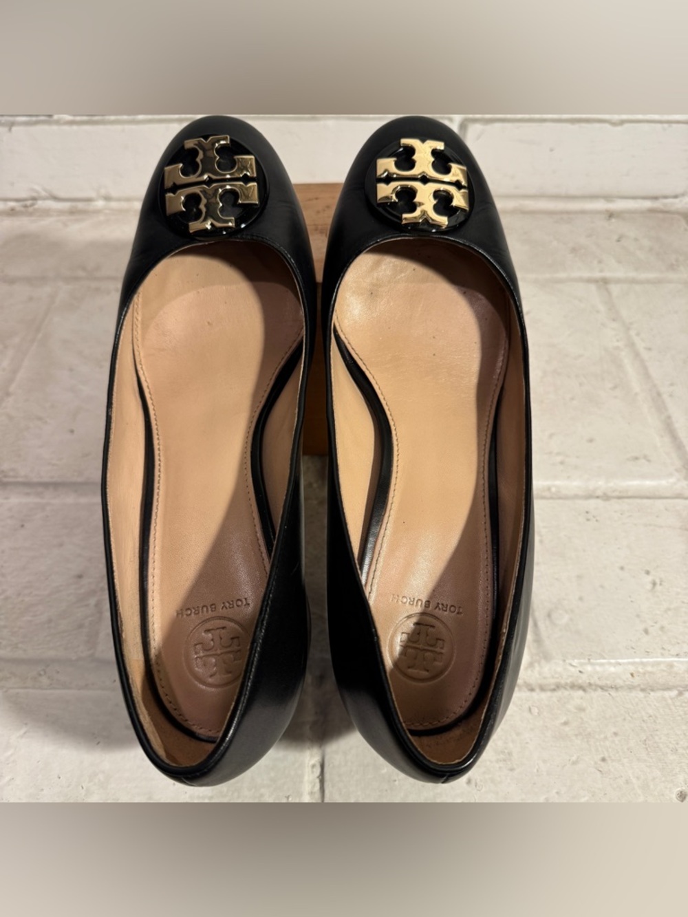 Tory Burch Black Leather Janey 50mm Block Heel Pumps - Size 10 - Picture 9 of 14